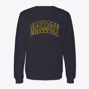 Mallory West Virginia Trendy Block Crewneck Sweatshirt