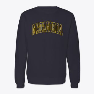 Matagorda Texas Trendy Block Crewneck Sweatshirt