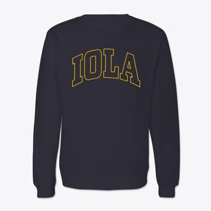 Iola Pennsylvania Trendy Block Crewneck Sweatshirt