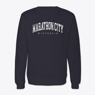 Marathon City Wisconsin Urban Vibe Crewneck Sweatshirt