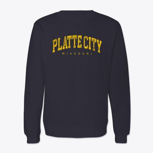 Platte City Missouri Urban Vibe Crewneck Sweatshirt