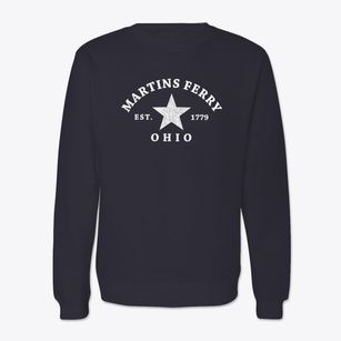 Martins Ferry Ohio Star Crewneck Sweatshirt