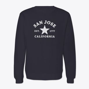 San Jose California Star Crewneck Sweatshirt