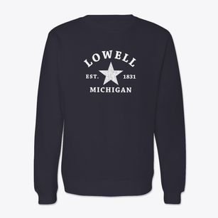Lowell Michigan Star Crewneck Sweatshirt