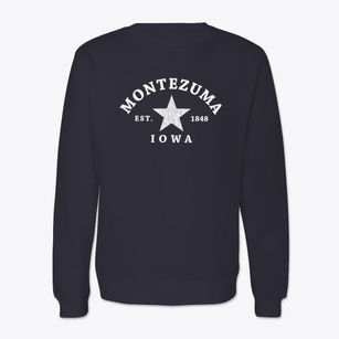 Montezuma Iowa Star Crewneck Sweatshirt