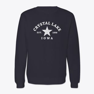 Crystal Lake Iowa Star Crewneck Sweatshirt