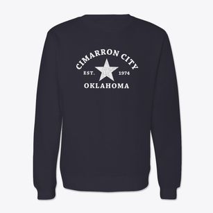 Cimarron City Oklahoma Star Crewneck Sweatshirt