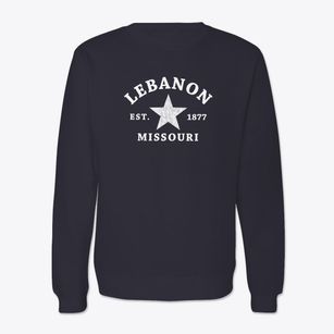 Lebanon Missouri Star Crewneck Sweatshirt