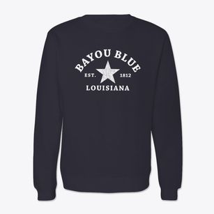 Bayou Blue Louisiana Star Crewneck Sweatshirt