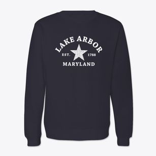 Lake Arbor Maryland Star Crewneck Sweatshirt