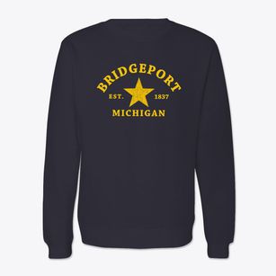 Bridgeport Michigan Star Crewneck Sweatshirt