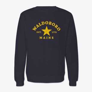Waldoboro Maine Star Crewneck Sweatshirt