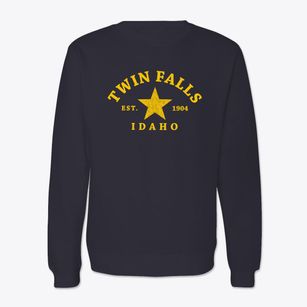 Twin Falls Idaho Star Crewneck Sweatshirt