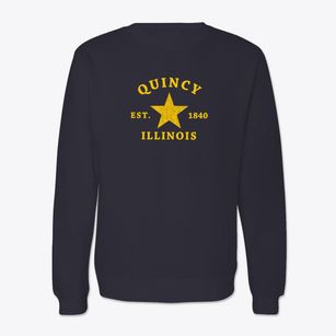 Quincy Illinois Star Crewneck Sweatshirt