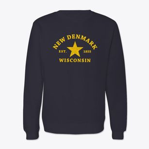 New Denmark Wisconsin Star Crewneck Sweatshirt