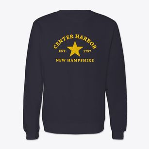 Center Harbor New Hampshire Star Crewneck Sweatshirt