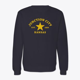 Junction City Kansas Star Crewneck Sweatshirt