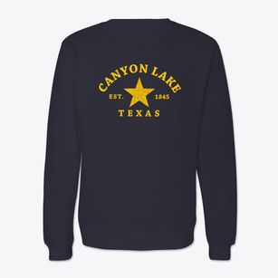 Canyon Lake Texas Star Crewneck Sweatshirt