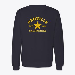 Oroville California Star Crewneck Sweatshirt