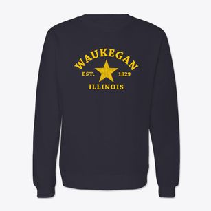 Waukegan Illinois Star Crewneck Sweatshirt