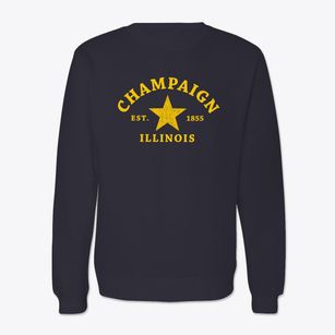 Champaign Illinois Star Crewneck Sweatshirt