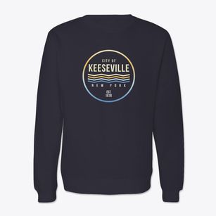 Keeseville New York Color Fade Crewneck Sweatshirt