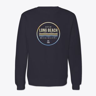 Long Beach Mississippi Color Fade Crewneck Sweatshirt