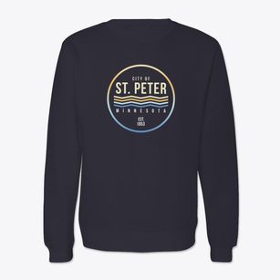 St. Peter Minnesota Color Fade Crewneck Sweatshirt