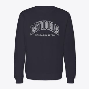 East Douglas Massachusetts Inline Crewneck Sweatshirt