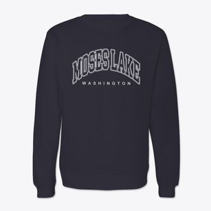 Moses Lake Washington Inline Crewneck Sweatshirt