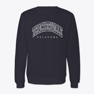 Thackerville Oklahoma Inline Crewneck Sweatshirt