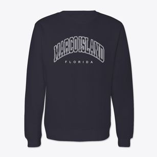 Marco Island Florida Inline Crewneck Sweatshirt