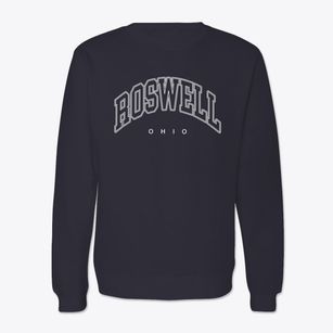 Roswell Ohio Inline Crewneck Sweatshirt