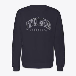Twin Lakes Minnesota Inline Crewneck Sweatshirt