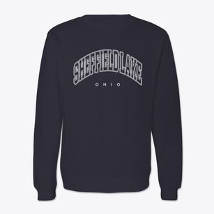 Sheffield Lake Ohio Inline Crewneck Sweatshirt