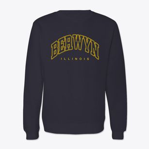 Berwyn Illinois Inline Crewneck Sweatshirt