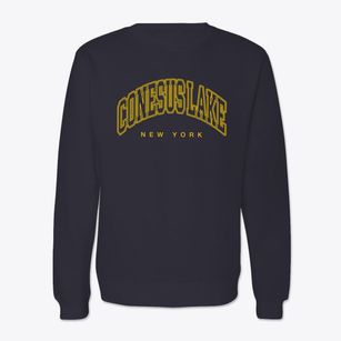 Conesus Lake New York Inline Crewneck Sweatshirt