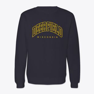 Deerfield Wisconsin Inline Crewneck Sweatshirt