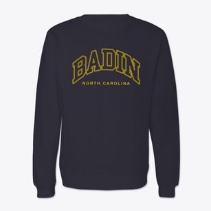 Badin North Carolina Inline Crewneck Sweatshirt