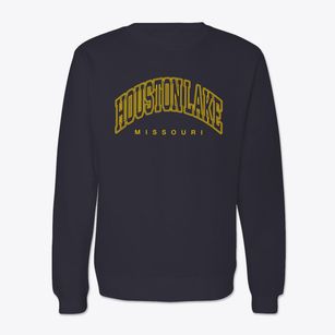 Houston Lake Missouri Inline Crewneck Sweatshirt
