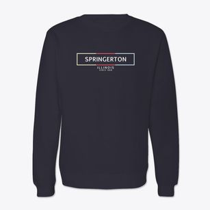 Springerton Illinois Artbox Crewneck Sweatshirt