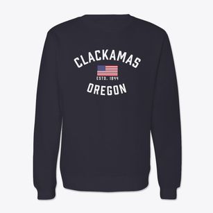 Clackamas Oregon Patriot Crewneck Sweatshirt