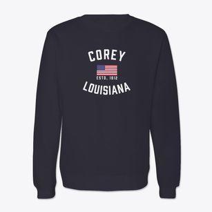 Corey Louisiana Patriot Crewneck Sweatshirt