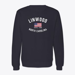 Linwood North Carolina Patriot Crewneck Sweatshirt