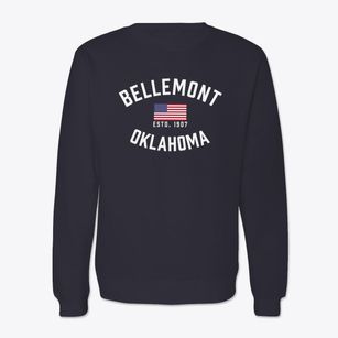 Bellemont Oklahoma Patriot Crewneck Sweatshirt