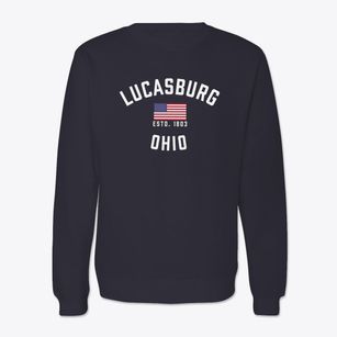 Lucasburg Ohio Patriot Crewneck Sweatshirt