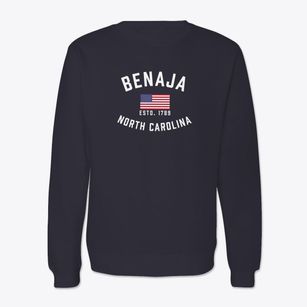 Benaja North Carolina Patriot Crewneck Sweatshirt