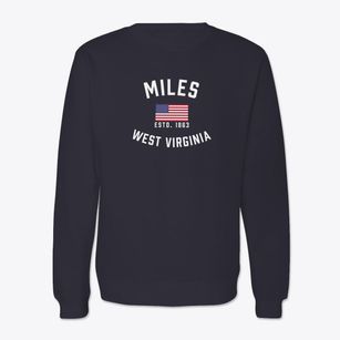 Miles West Virginia Patriot Crewneck Sweatshirt