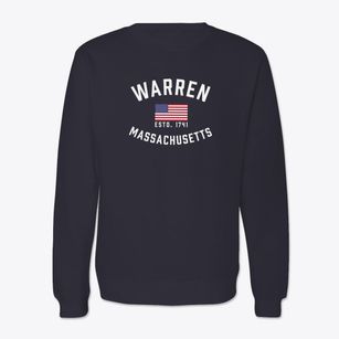 Warren Massachusetts Patriot Crewneck Sweatshirt