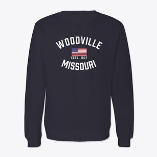 Woodville Missouri Patriot Crewneck Sweatshirt